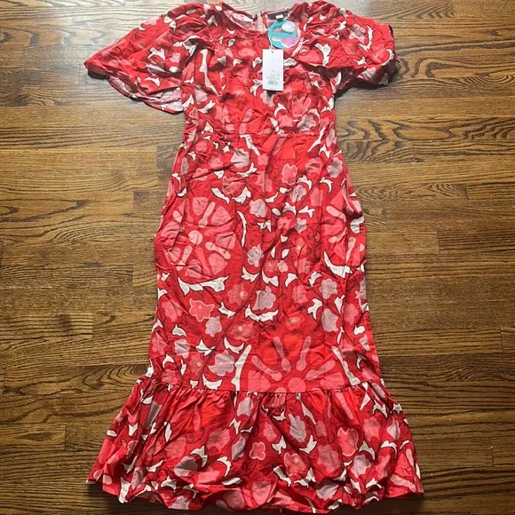 RHODE for Target | Dresses | Rhode For Target Red Zinnia Midi Dress |  Poshmark